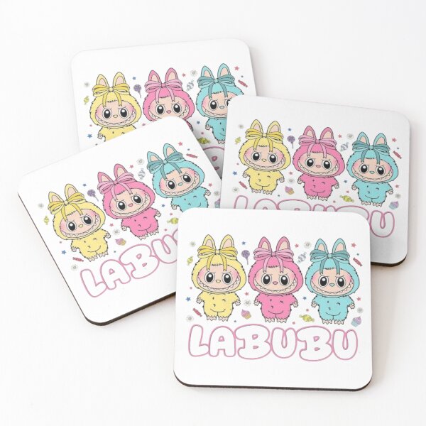 Item preview, Three Cute Pastel Labubu Kawaii Monsters Art designed and sold by AesthinkArt.