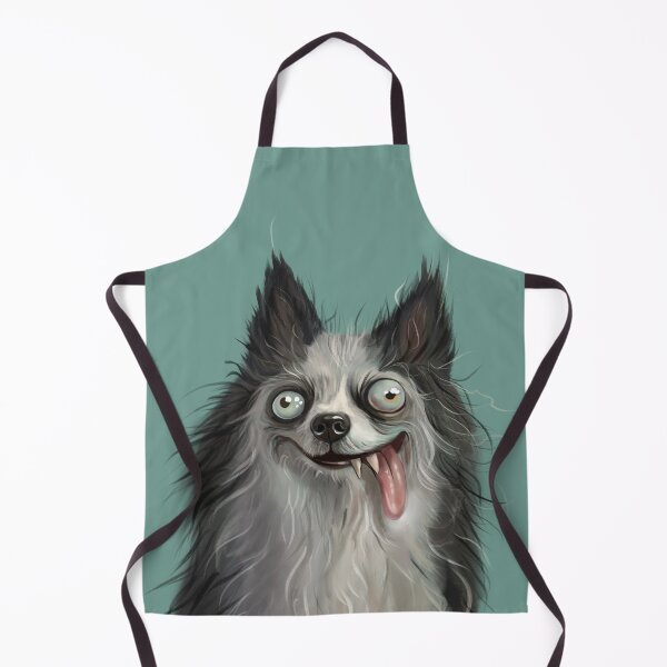 Item preview, Funny Crazy Dog Portrait – Silly Fluffy Dog Art designed and sold by jassoart.