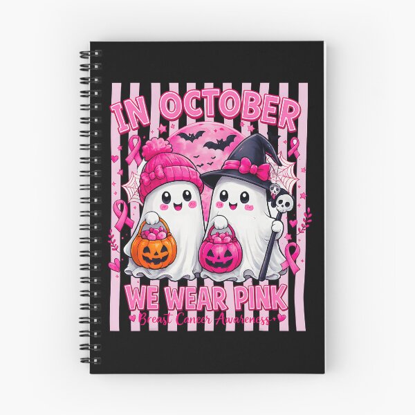 Item preview, Halloween Ghosts Wear Pink for Breast Cancer Awareness designed and sold by fidelmeyer.