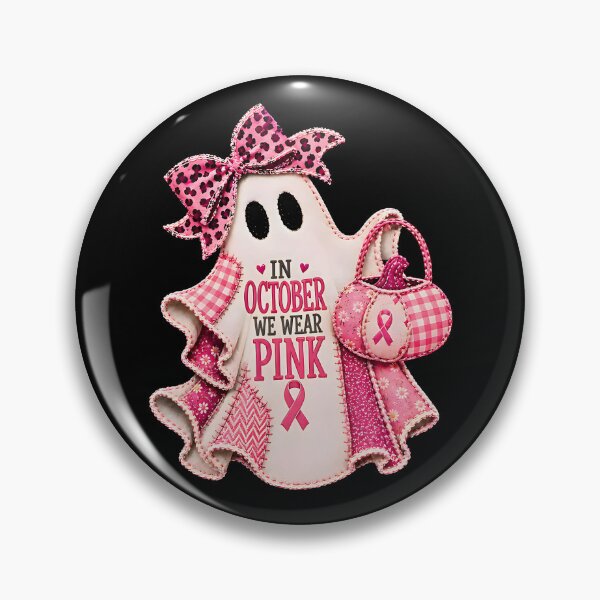 Item preview, In October We Wear Pink – Coquette Halloween Ghost designed and sold by bentonruiz.