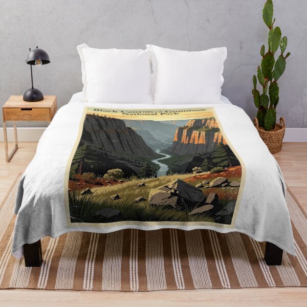 Item preview, Black Canyon of the Gunnison National Park Vintage Travel Art designed and sold by Teelogic.