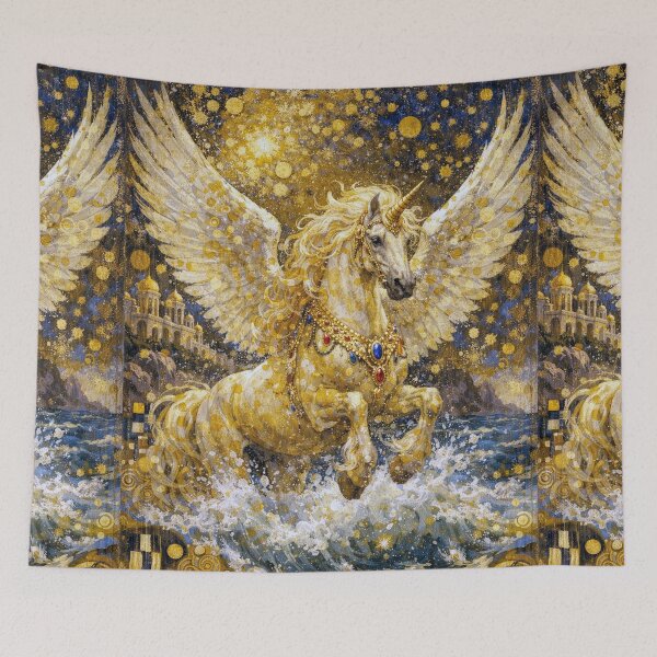 Item preview, Gold Chrysaor Painting – Greek Mythology Warrior and Hero designed and sold by GalleryKauffeld.
