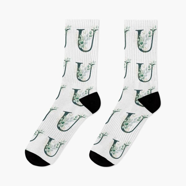 Item preview, Sage Green Botinical Letter U designed and sold by ITCHAWAWAA.
