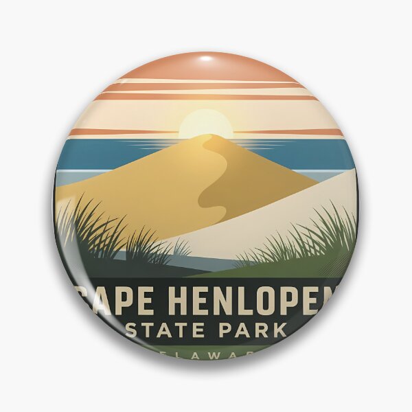 Item preview, Cape Henlopen State Park Dune Shoreline Sticker designed and sold by DetourDgn.