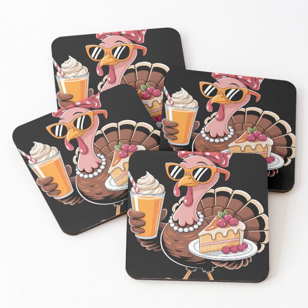 Item preview, Turkey Drinking Coffee Bow Thanksgiving Womens Turkey Day designed and sold by TearsSan.