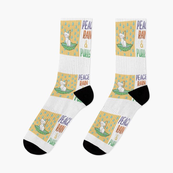 Item preview, Peace, rain, and purrs: an adorable cat illustration for rainy days, a relaxing atmosphere, and cat lovers. designed and sold by Sock Garden.
