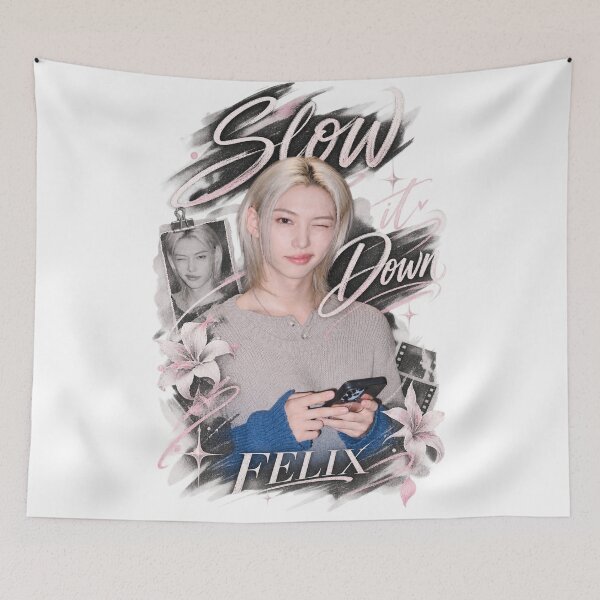 Item preview,  Felix Slow It Down Soft Pink Editorial Collage designed and sold by Valeree Store.