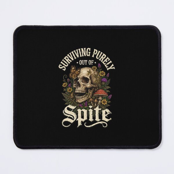 Item preview, Surviving Purely Out of Spite Skull Floral Mushroom designed and sold by felixpalette.
