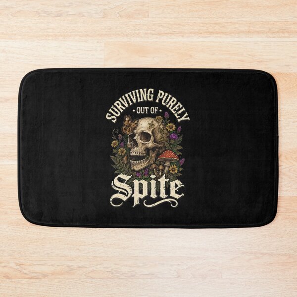Item preview, Surviving Purely Out of Spite Skull Floral Mushroom designed and sold by felixpalette.