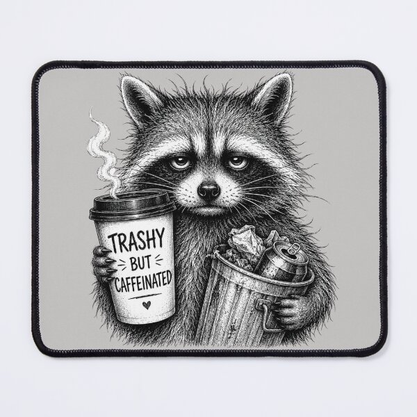 Item preview, Coffee club trashy raccoon designed and sold by Moon Hollow Outfitters.