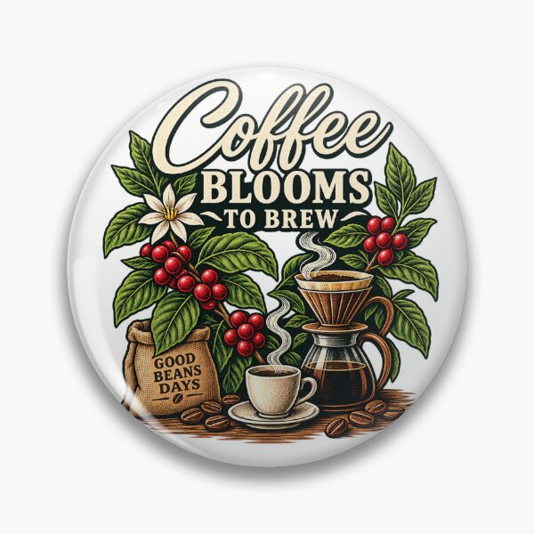 Item preview, Coffee Blooms to Brew Botanical Coffee T-Shirt designed and sold by Bold Habit Co..