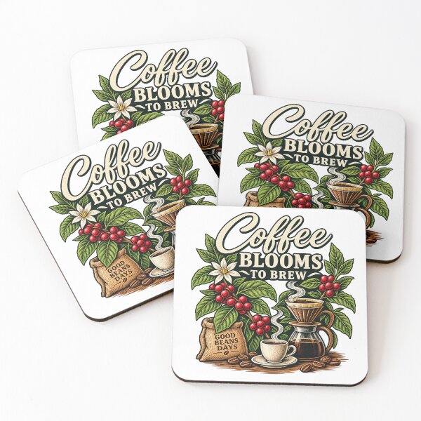 Item preview, Coffee Blooms to Brew Botanical Coffee T-Shirt designed and sold by Bold Habit Co..