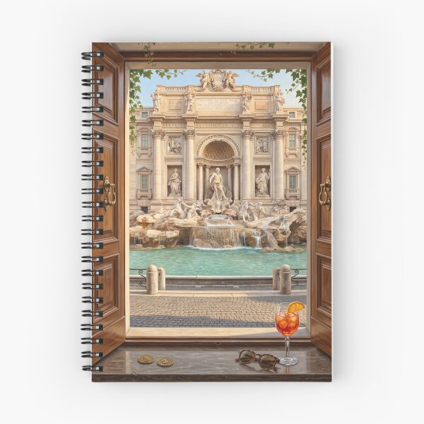 Item preview, Trevi Fountain Rome Window View Fine Art Print designed and sold by Ada’s Mystic Atelier .