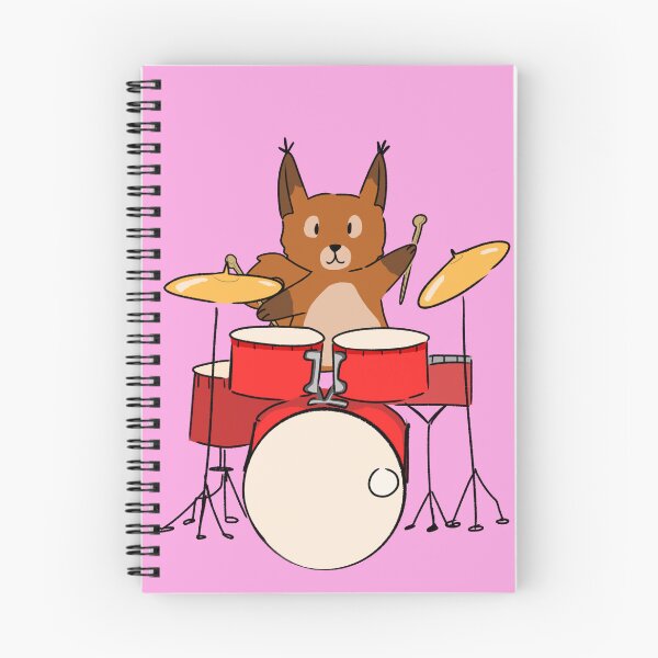 Item preview, Cute squirrel playing drums Pink version designed and sold by thistleberry.