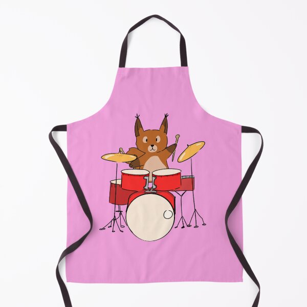 Item preview, Cute squirrel playing drums Pink version designed and sold by thistleberry.