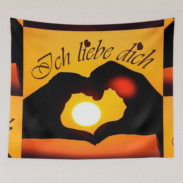 Item preview, Ich liebe dich ( I love you in German) - Sepia designed and sold by Yamy Morrell Art and Design.