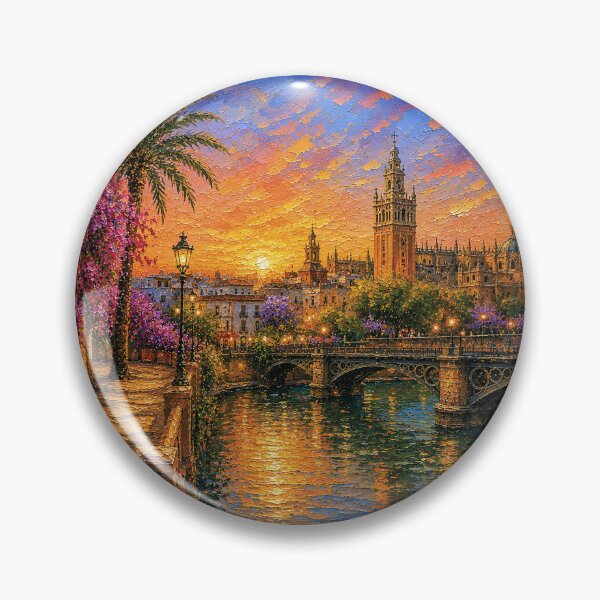 Item preview, A painting of Sevilla by night, Spain – A Beautiful city in Europe. designed and sold by GalleryKauffeld.