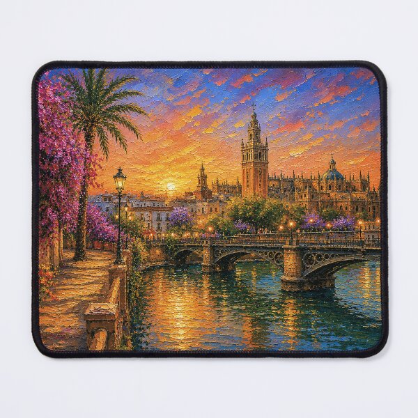 Item preview, A painting of Sevilla by night, Spain – A Beautiful city in Europe. designed and sold by GalleryKauffeld.
