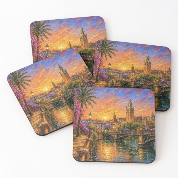 Item preview, A painting of Sevilla by night, Spain – A Beautiful city in Europe. designed and sold by GalleryKauffeld.