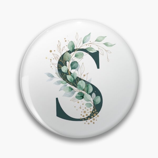 Item preview, Sage Green Botinical Letter S designed and sold by ITCHAWAWAA.