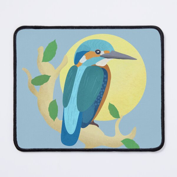 Item preview, KingFisher on a Branch Illustration designed and sold by FandomizedRose.