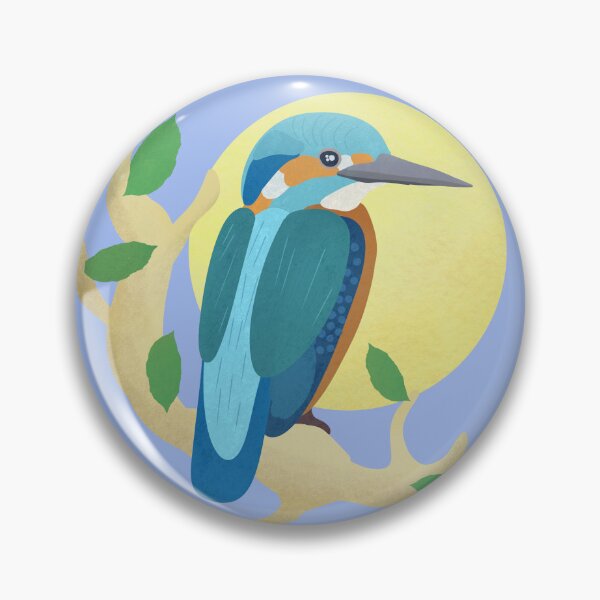 Item preview, KingFisher on a Branch Illustration designed and sold by FandomizedRose.