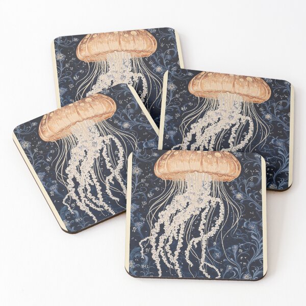 Item preview, Vintage William Morris Jellyfish Ocean Botanical designed and sold by ColemanOlmos.