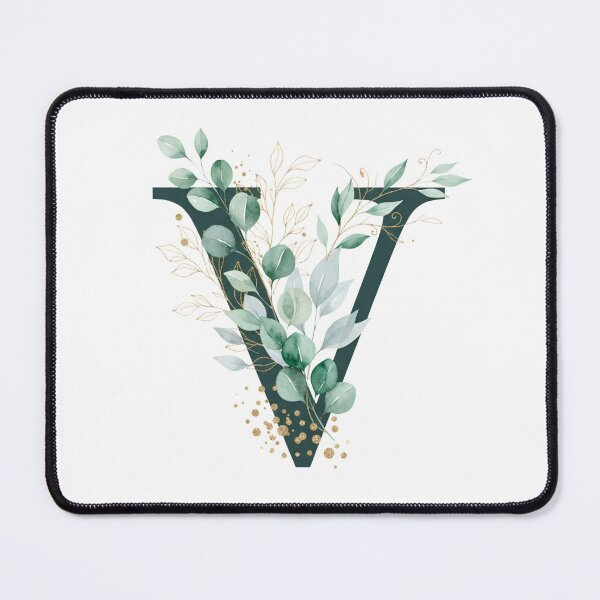 Item preview, Sage Green Botinical Letter V designed and sold by ITCHAWAWAA.