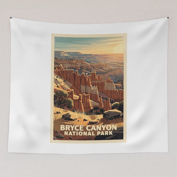 Item preview, Bryce Canyon National Park Vintage Travel Art designed and sold by Teelogic.