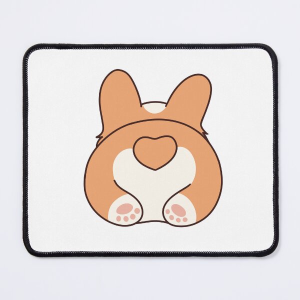 Item preview, Cute Corgi Butt Fluffy Heart Tail & Pink Paws designed and sold by svitlaarty.