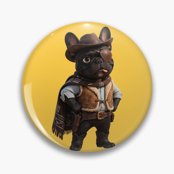 Item preview, French bulldog Black Spaghetti Western designed and sold by SmARTNiki.
