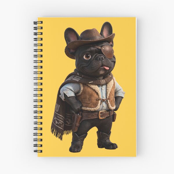 Item preview, French bulldog Black Spaghetti Western designed and sold by SmARTNiki.
