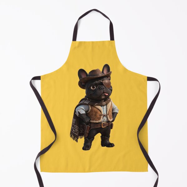 Item preview, French bulldog Black Spaghetti Western designed and sold by SmARTNiki.