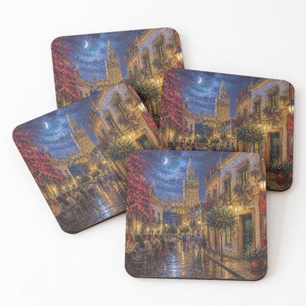 Item preview,  Sevilla by night painting, Spain – A Beautiful city in Europe. designed and sold by GalleryKauffeld.