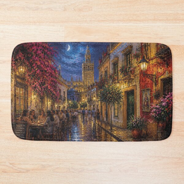 Item preview,  Sevilla by night painting, Spain – A Beautiful city in Europe. designed and sold by GalleryKauffeld.