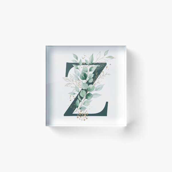 Item preview, Sage Green Botinical Letter Z designed and sold by ITCHAWAWAA.