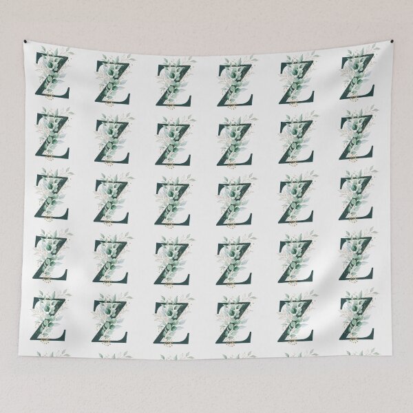 Item preview, Sage Green Botinical Letter Z designed and sold by ITCHAWAWAA.