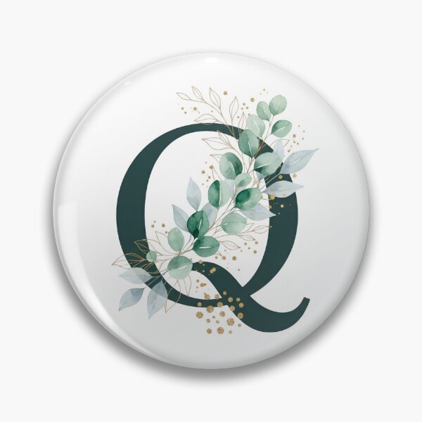 Item preview, Sage Green Botinical Letter Q designed and sold by ITCHAWAWAA.