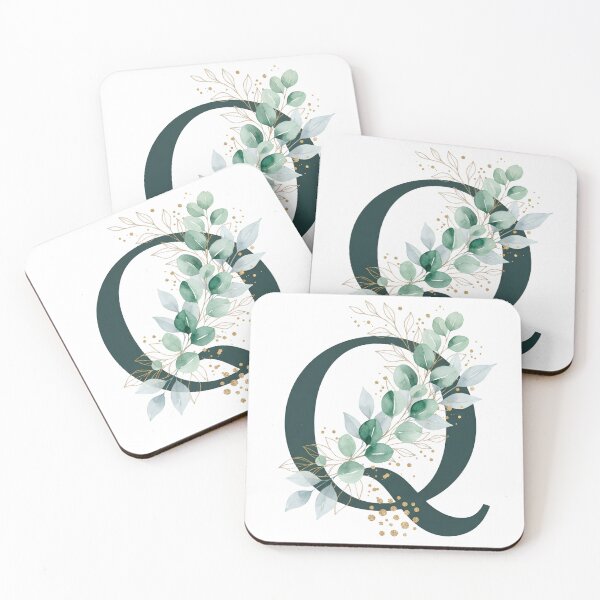 Item preview, Sage Green Botinical Letter Q designed and sold by ITCHAWAWAA.