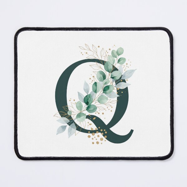 Item preview, Sage Green Botinical Letter Q designed and sold by ITCHAWAWAA.