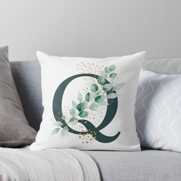 Item preview, Sage Green Botinical Letter Q designed and sold by ITCHAWAWAA.