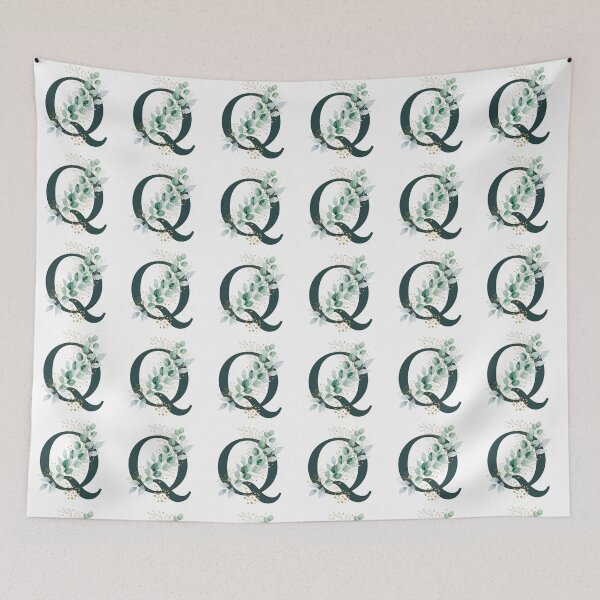 Item preview, Sage Green Botinical Letter Q designed and sold by ITCHAWAWAA.