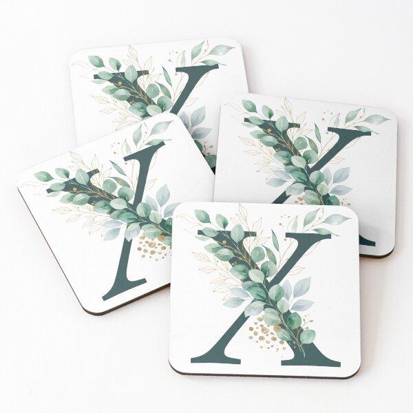 Item preview, Sage Green Botinical Letter X designed and sold by ITCHAWAWAA.