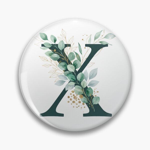 Item preview, Sage Green Botinical Letter X designed and sold by ITCHAWAWAA.