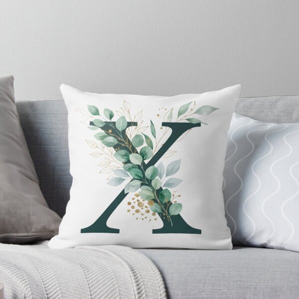Item preview, Sage Green Botinical Letter X designed and sold by ITCHAWAWAA.