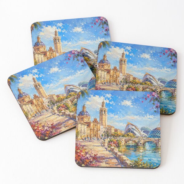 Item preview, Valencia, Spain – a painting of a summer day in this beautiful European city. designed and sold by GalleryKauffeld.