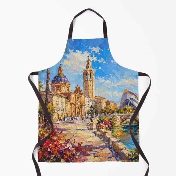 Item preview, Valencia, Spain – a painting of a summer day in this beautiful European city. designed and sold by GalleryKauffeld.