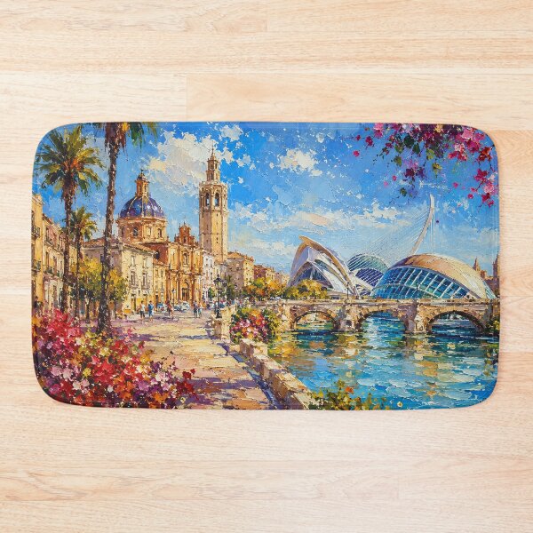 Item preview, Valencia, Spain – a painting of a summer day in this beautiful European city. designed and sold by GalleryKauffeld.
