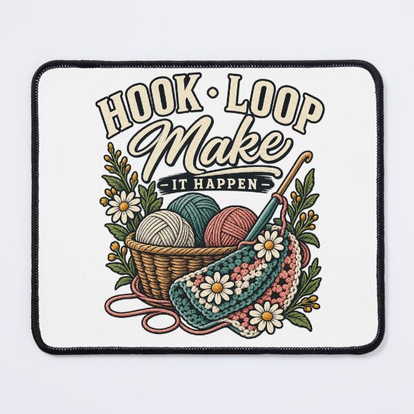 Item preview, Hook Loop Make Crochet Maker T-Shirt designed and sold by Bold Habit Co..
