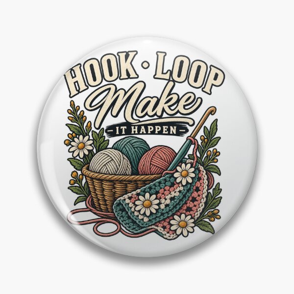 Item preview, Hook Loop Make Crochet Maker T-Shirt designed and sold by Bold Habit Co..